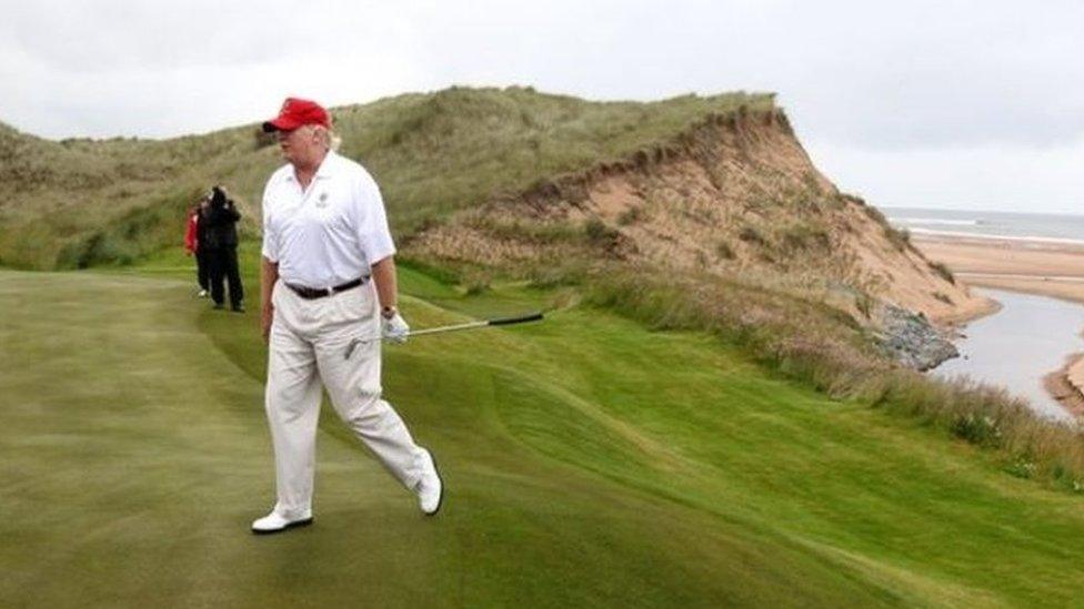 Donald Trump at Doonbeg Golf Course