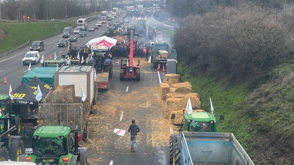 Blockade on highway