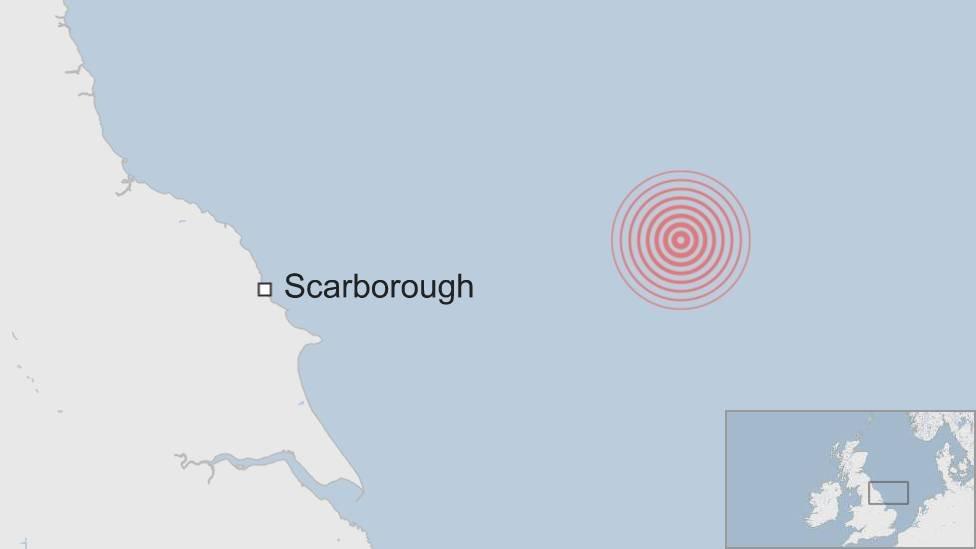 Map of Scarborough earthquake location