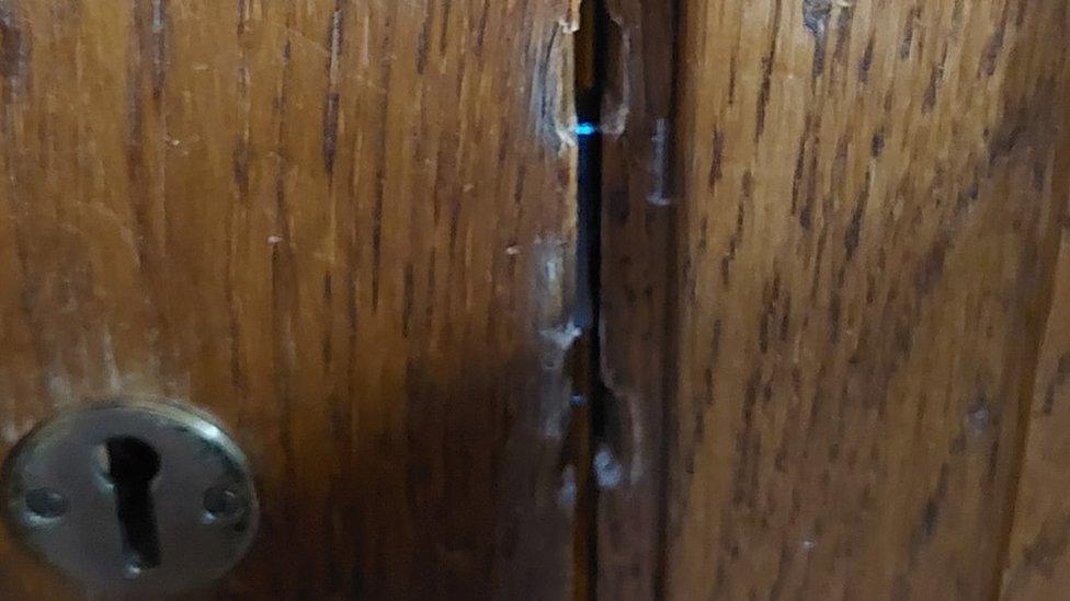 Damage caused to church safe