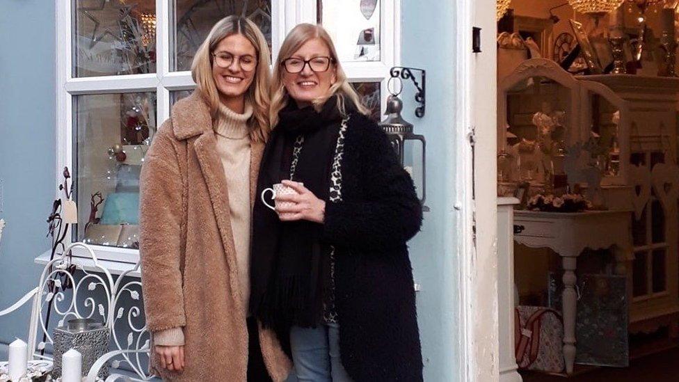 Linda Heath (r) and daughter Rebecca run the French Quarter in Brentwood