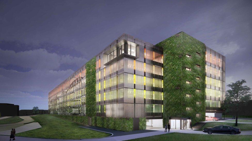 Artist's impression of the multi-storey car park at Farringdon Row