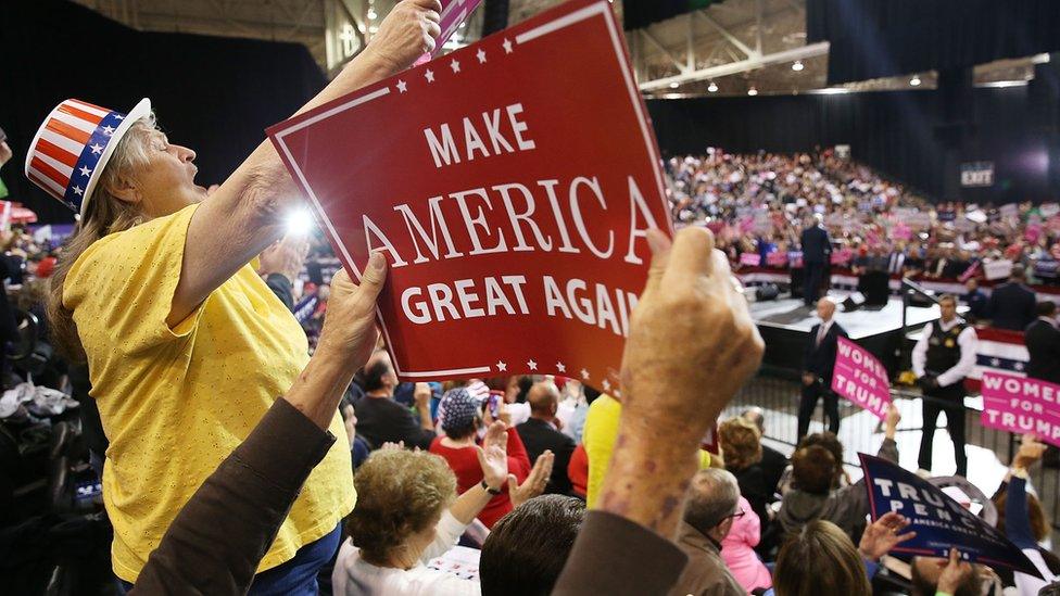 Trump supporters in Cleveland