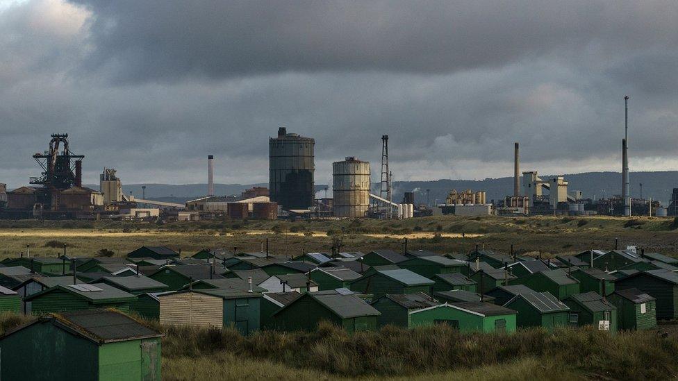 Mothballed steelworks Redcar