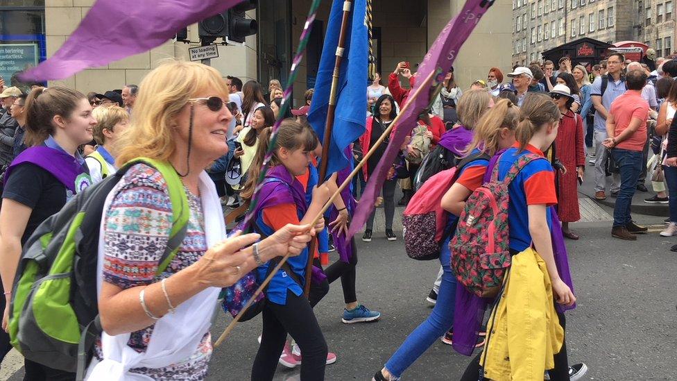 Marchers in Edinburgh