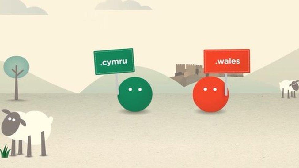 Still image from a Nominet promotional video for .wales and .cymru