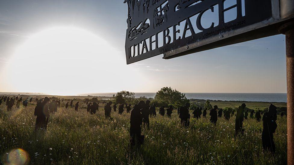 British war memorial on Utah beach