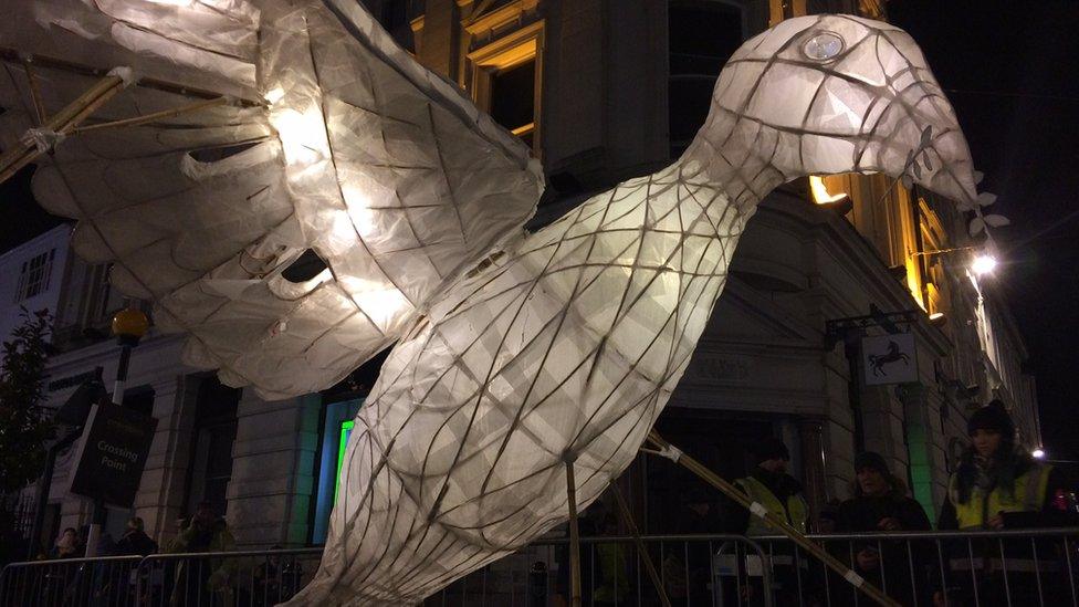 lantern shaped like a bird