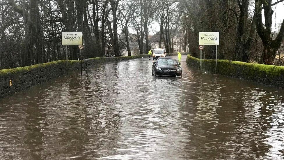 Flooding in Milngavie