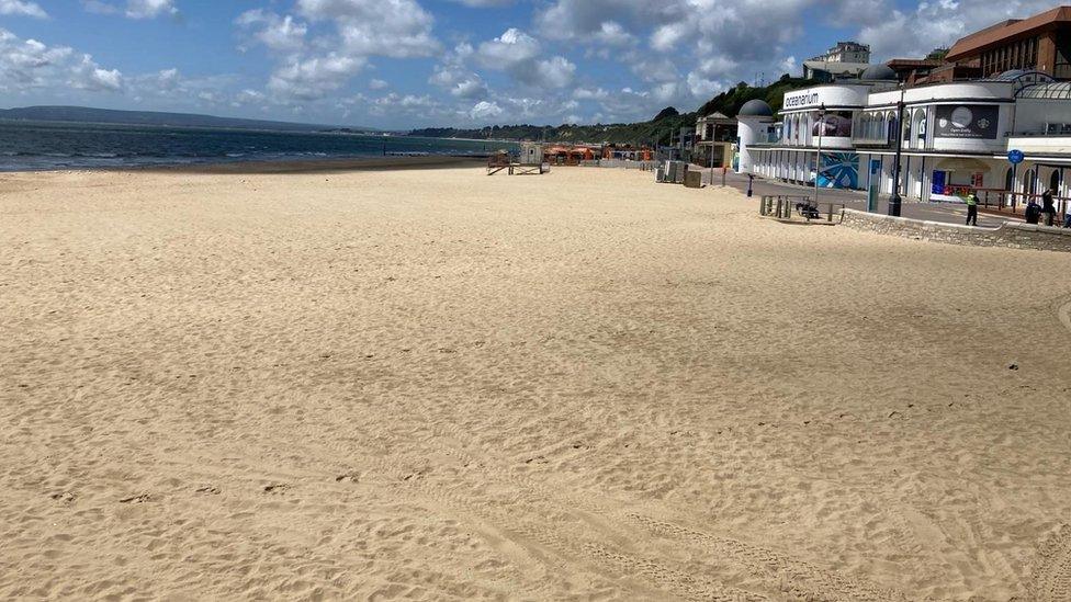 Empty Durley Chine Beach