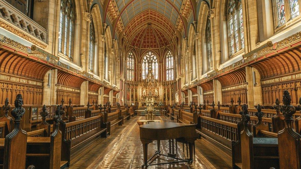 Interior of the small chapel in the Ushaw College in Durham