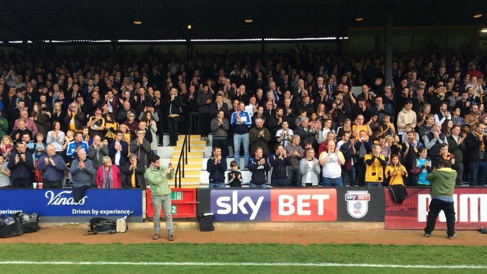 Crowd at Cambridge Utd match