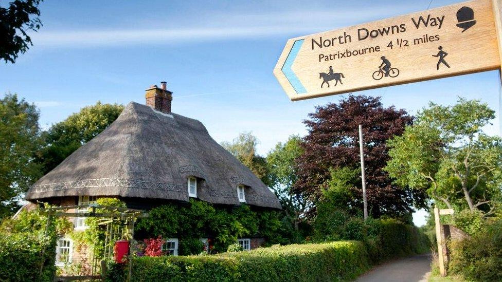 Signpost on the North Downs Way