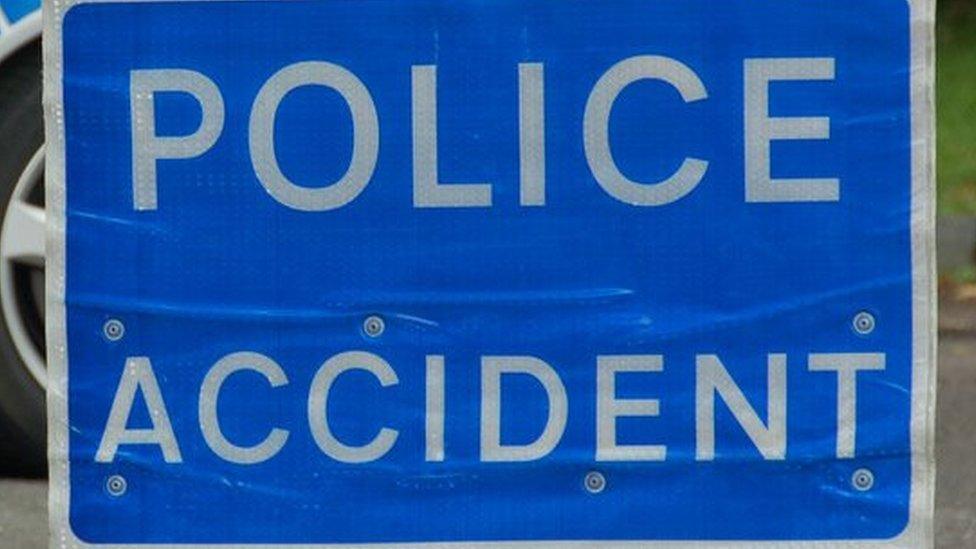 Police accident sign