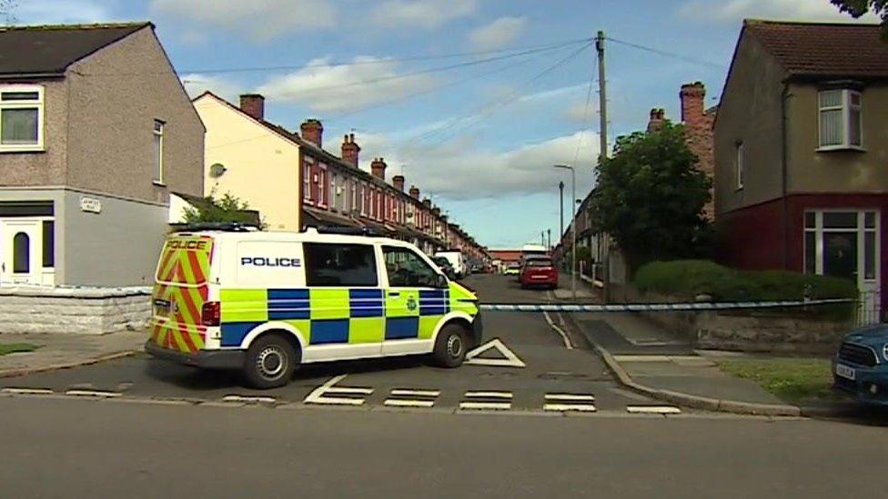 Police van in Leinster Road