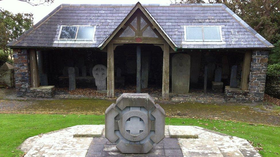 Cross shelter at Kirk Maughold Church