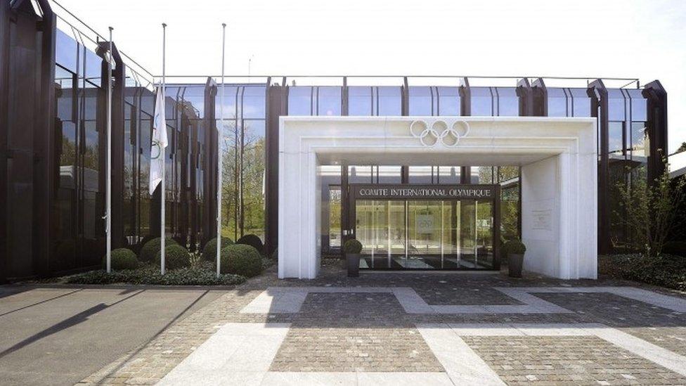 The International Olympic Committee (IOC) headquarters in Lausanne, Switzerland (April 2010)