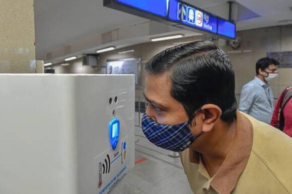 Hands free thermal screening device installed at Rajiv Chowk