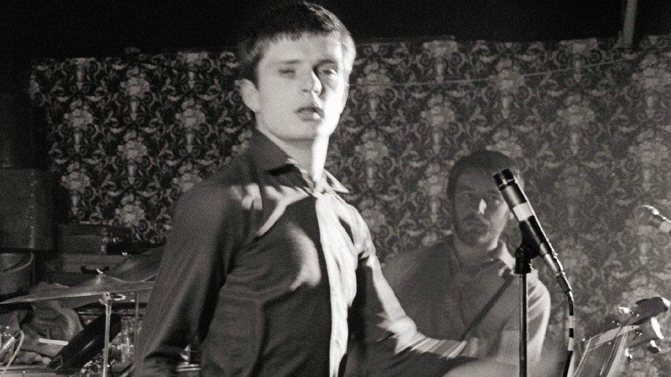 Ian Curtis and Peter Hook in Joy Division