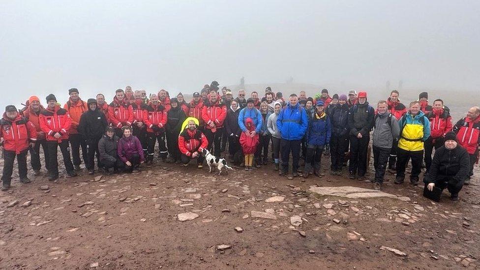 Walkers on Pen Y Fan