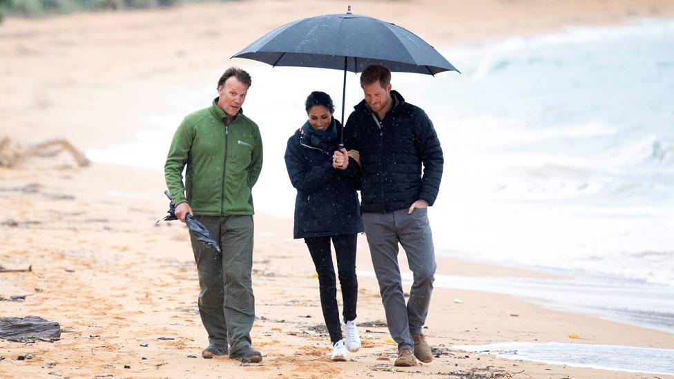 Meghan and Harry at Abel Tasman National Park