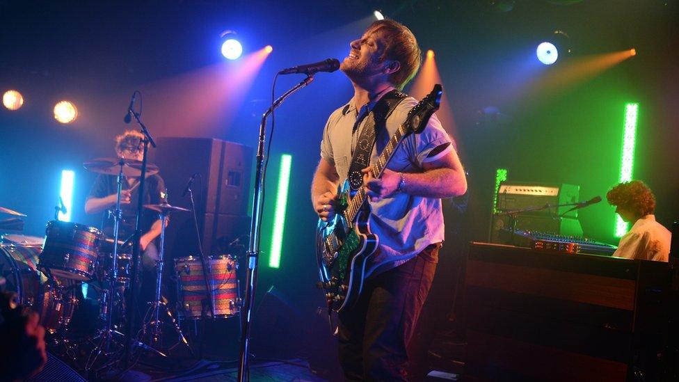 Drummer Patrick Carney and singer Dan Auerbach of The Black Keys perform onstage during the iHeartRadio LIVE performance and Q&A with The Black Keys at iHeartRadio Theater on June 9, 2015 in New York City