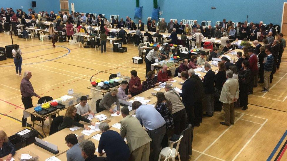 Votes being counted in Cheltenham