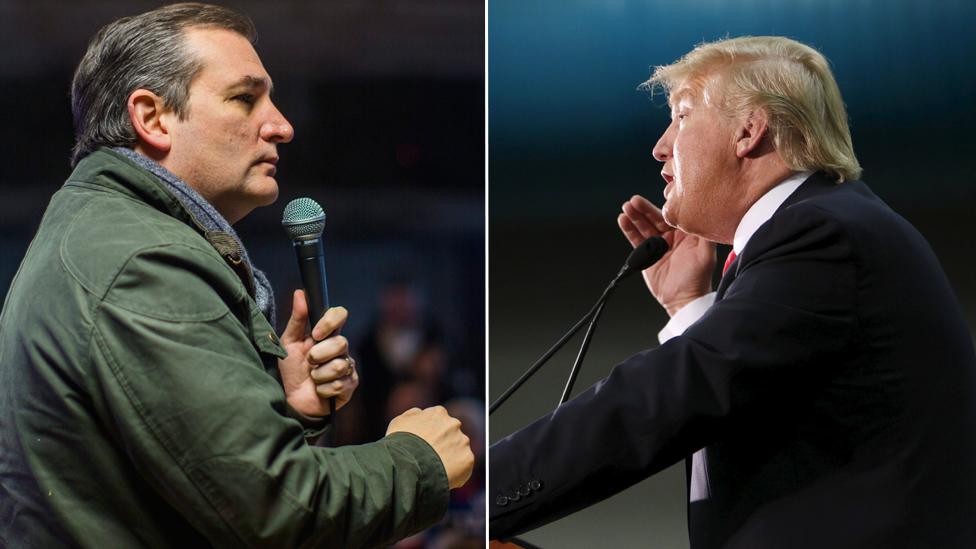 Cruz and Trump in Iowa