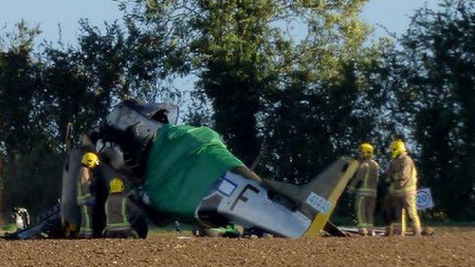 Scene of plane crash