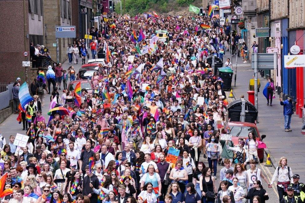 Pride Edinburgh marchers