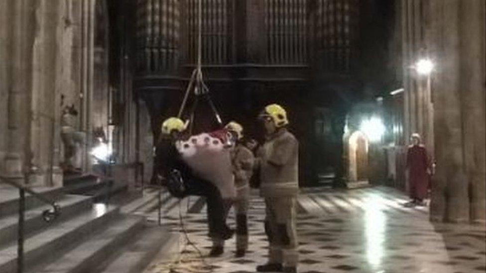 Rescue at Worcester Cathedral