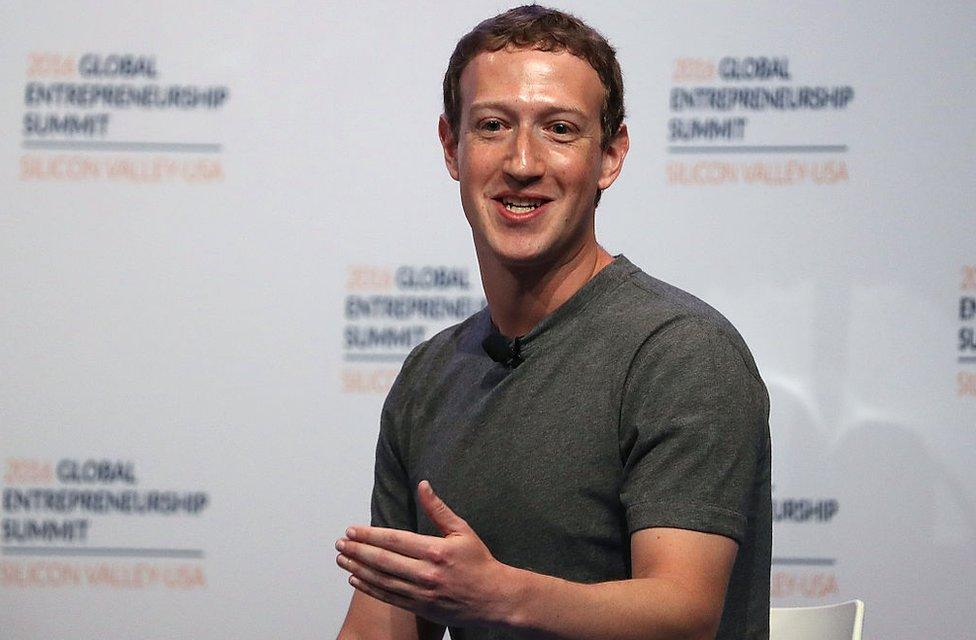 Facebook CEO Mark Zuckerberg speaks on a panel discussion with U.S. president Barack Obama