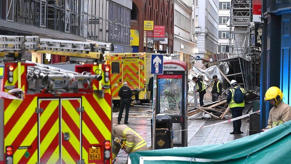 Scaffolding fall in Belfast