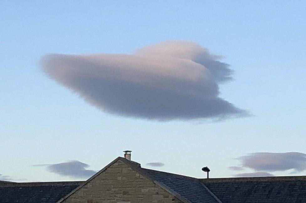 Cloud shaped like an Imperial Cruiser