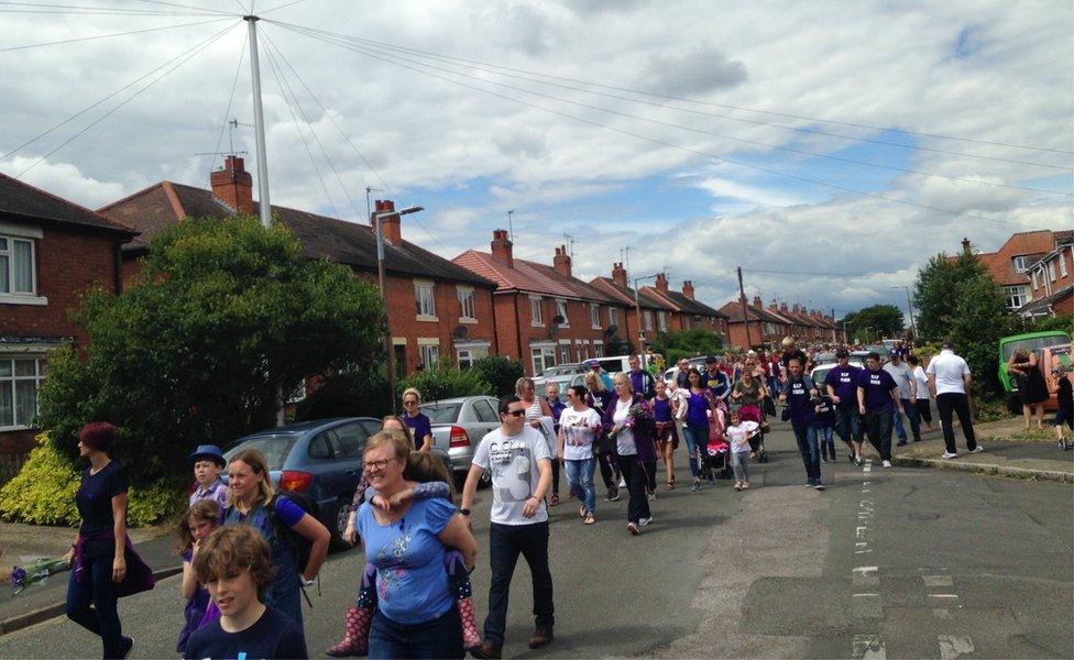 Procession on foot