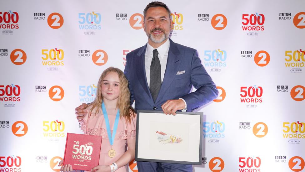 Esme Harrison-Jones with David Walliams