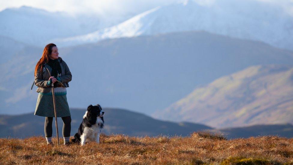 Alison O'Neill, a shepherdess featured in the films