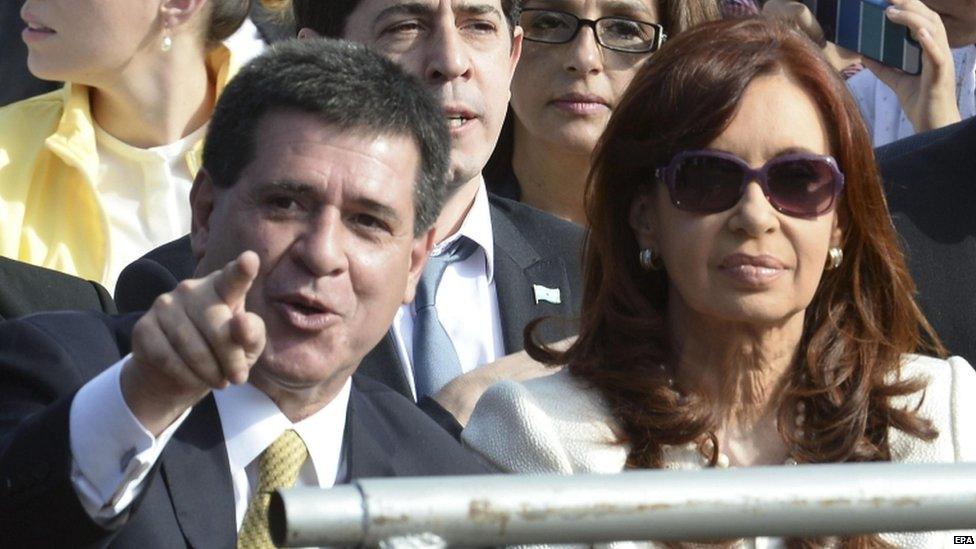 President Horacio Cartes and Cristina Fernandez