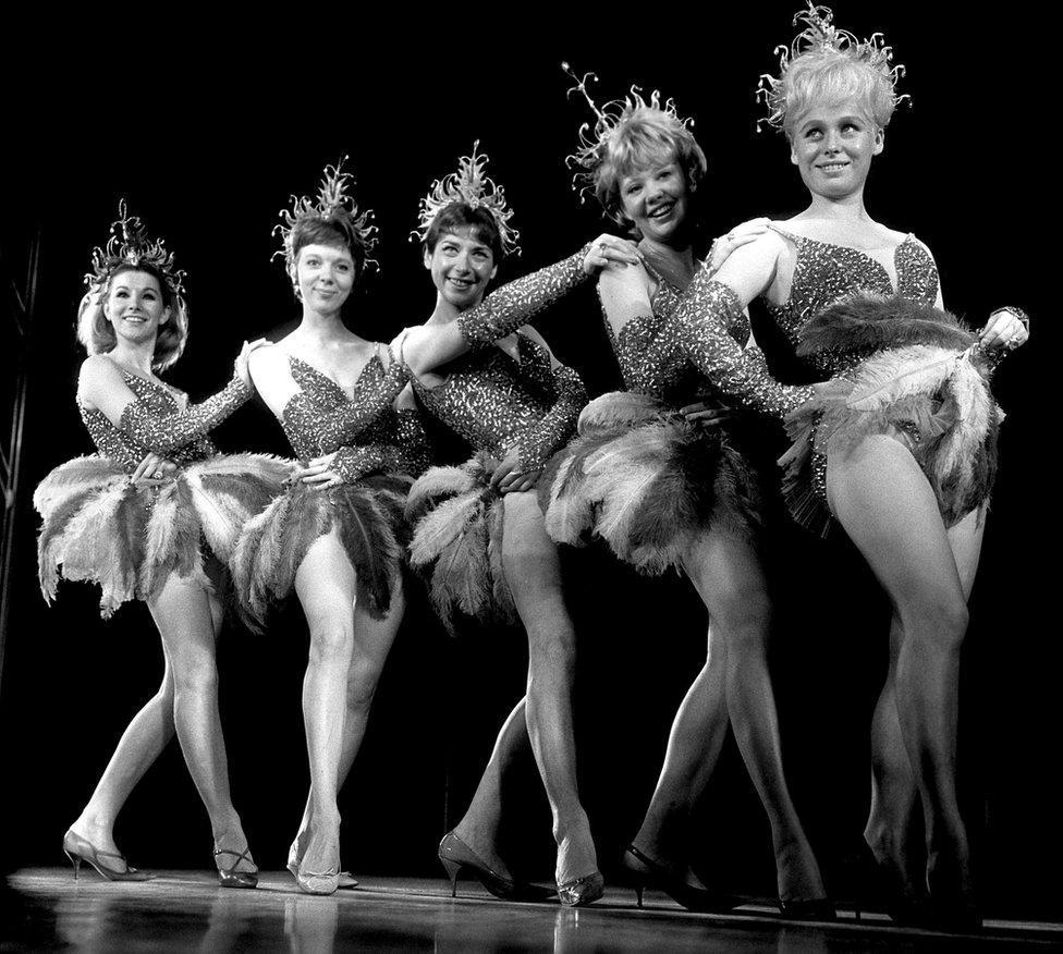 With (from left) Susan Hampshire, Anna Massey, Miriam Karlin and Hayley Mills in the Night of 100 Stars at the London Palladium in 1964