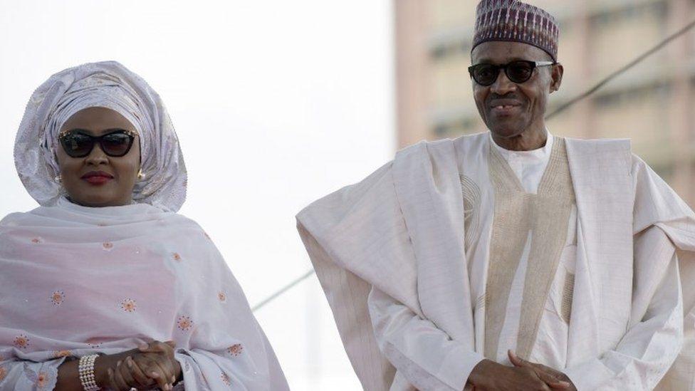 Muhammadu Buhari and his wife Aisha Halilu
