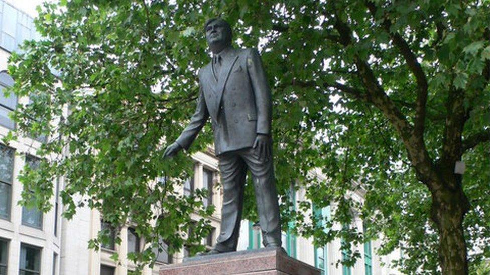 Statue of Aneurin Bevan in Cardiff City Centre