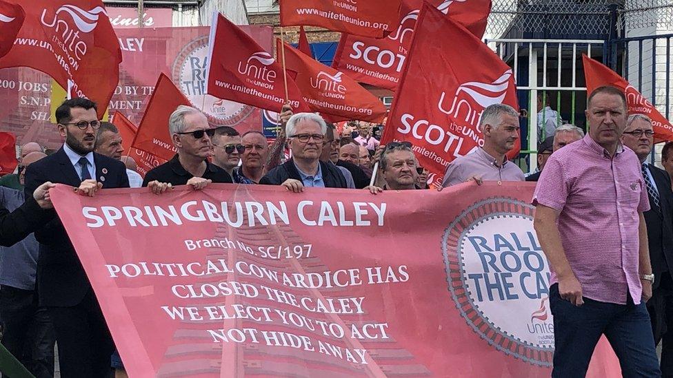 Springburn Caley protest