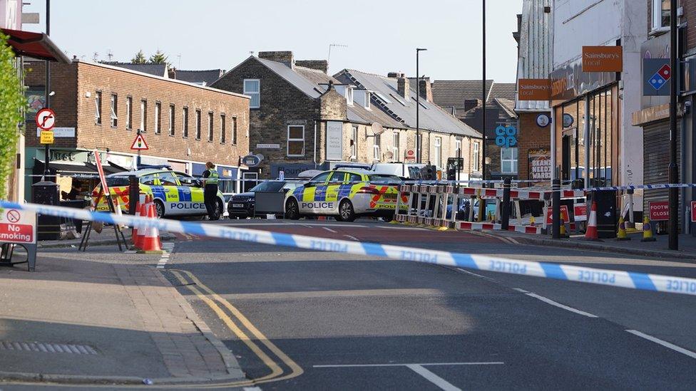 Scene of stabbing in Crookes