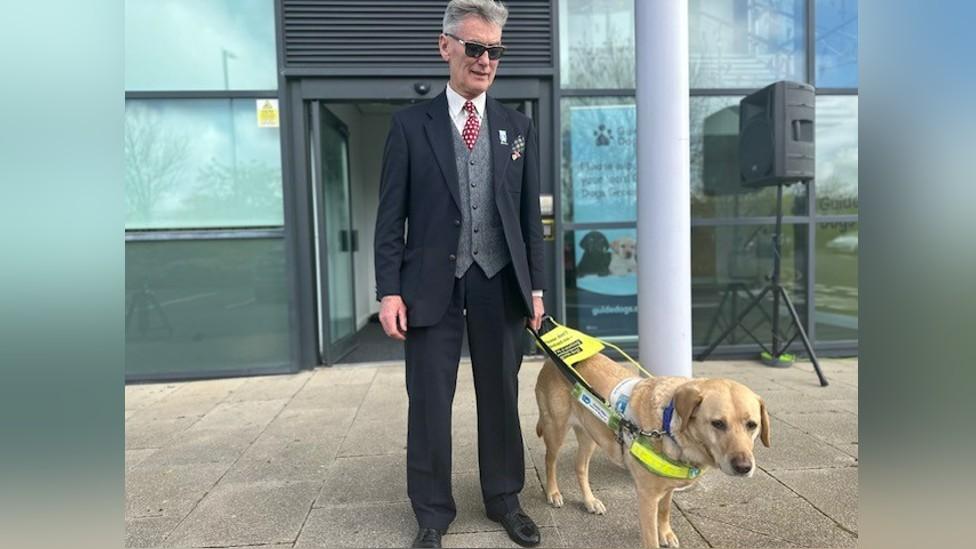 Dave Thomas and his dog