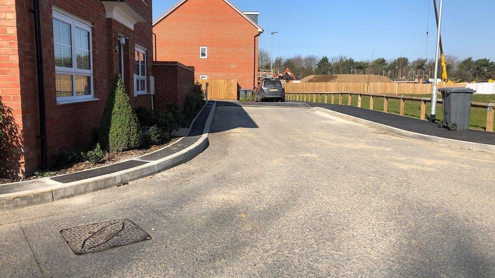 The path at the Walton Gate development in Felixstowe