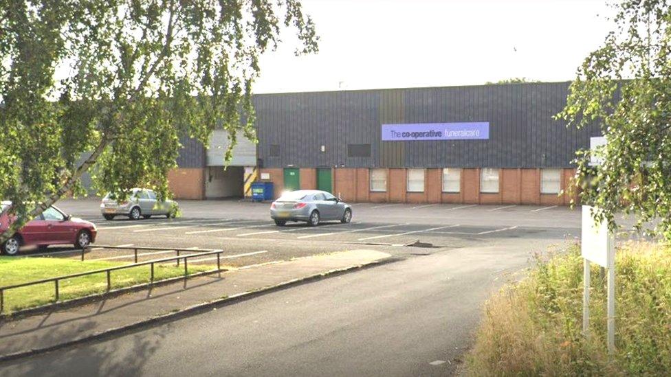 Co-op's coffin making facility in Bogmoor Place, Glasgow