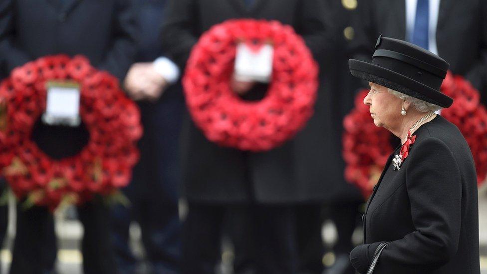 The Queen at the Cenotaph