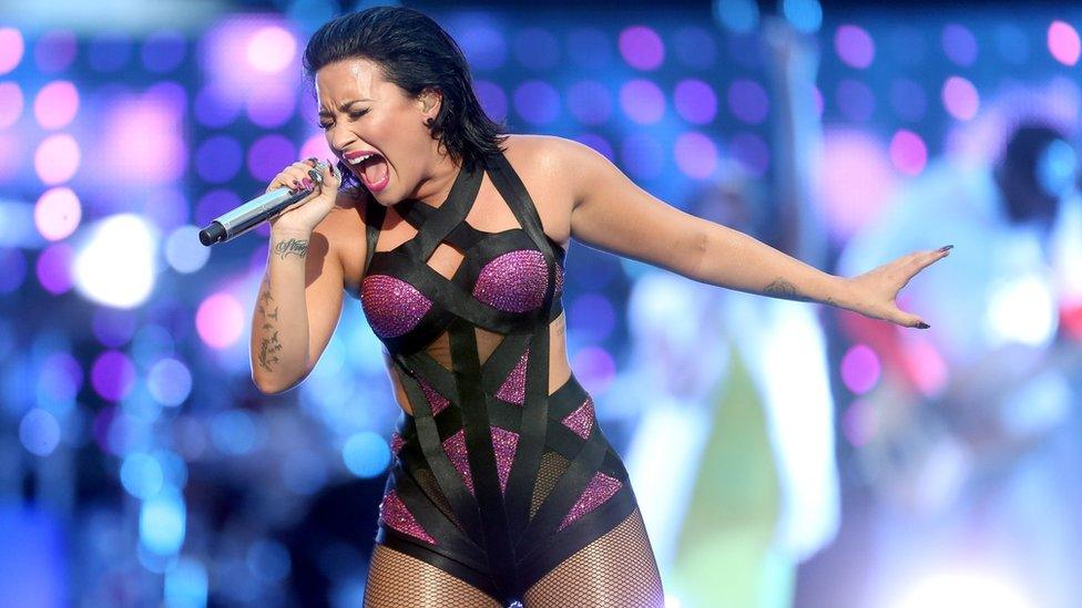 Recording artist Demi Lovato performs on the Pepsi Stage, during the 2015 MTV Video Music Awards, at The Orpheum Theatre on August 30, 2015 in Los Angeles, California.