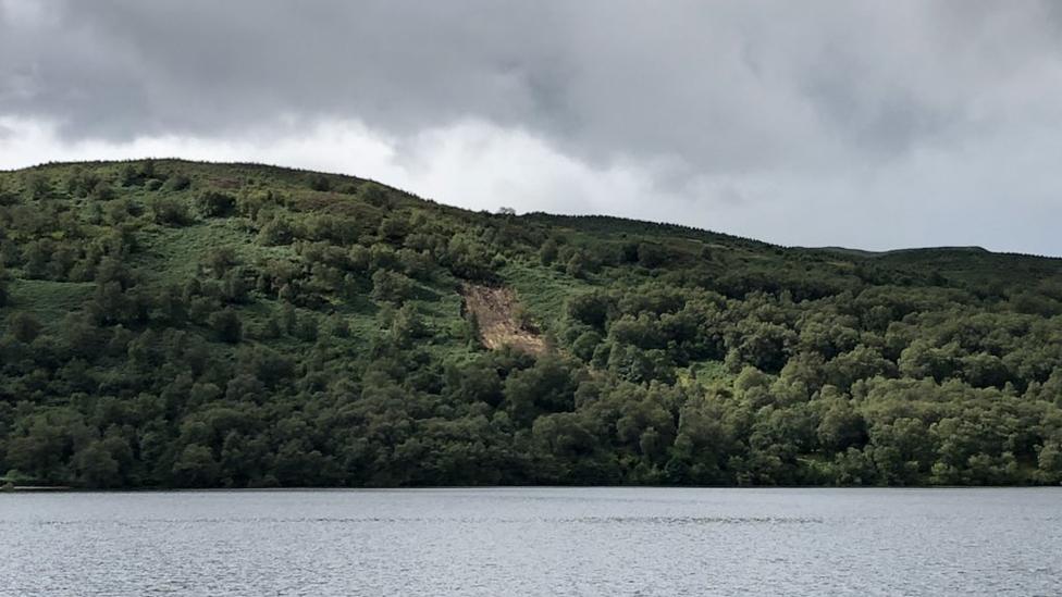 Landslide near Royal Cottage