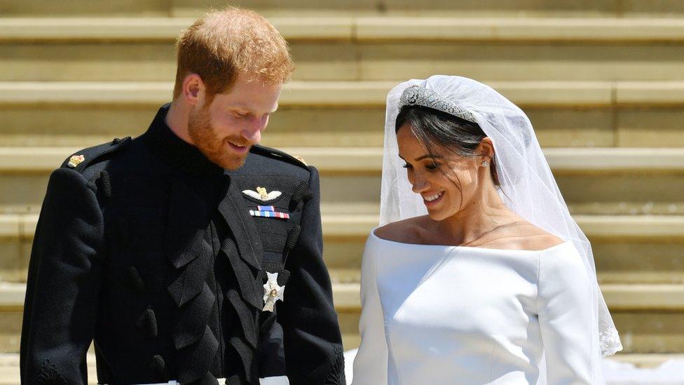 The Duke and Duchess of Sussex on their wedding day